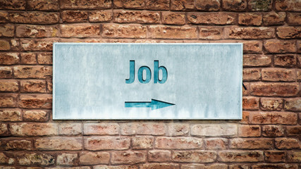 Fototapeta premium Street Sign to Job