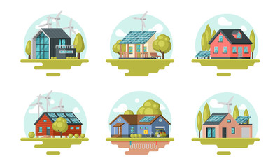 Real Estate Vector Set. Residential Property Advertising Concept