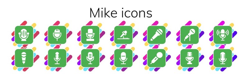 mike icon set