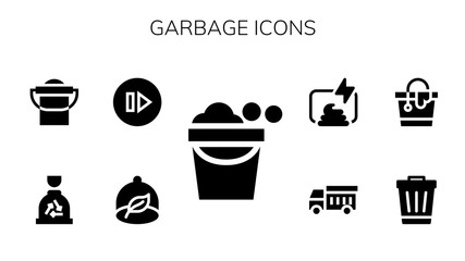 garbage icon set
