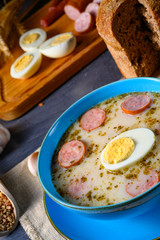 Easter in Polish: sour flour soup for Easter breakfast (Żurek)