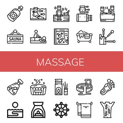 Set of massage icons