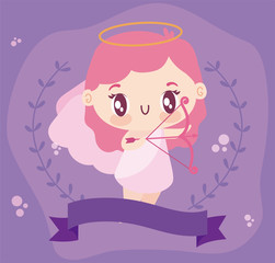 Love cupid cartoon vector design