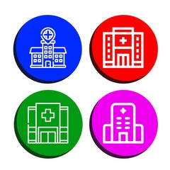 hospitalization icon set