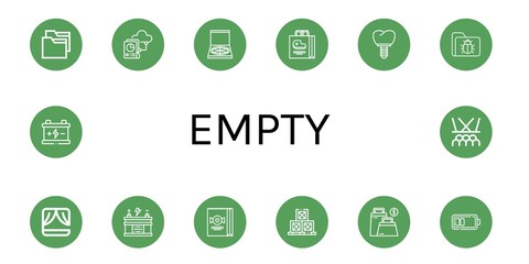 empty simple icons set
