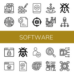 software simple icons set