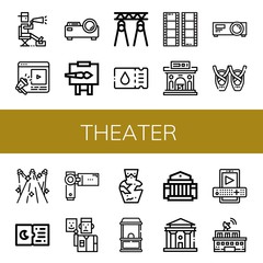 Set of theater icons