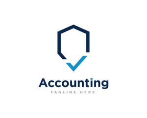 Accounting Check Logo Design Vector