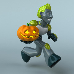 Green Robot - 3D Illustration