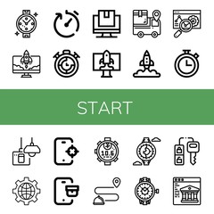 Set of start icons