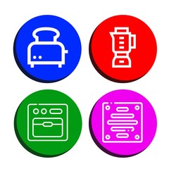 Obraz premium Set of toaster icons