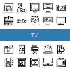 Set of tv icons