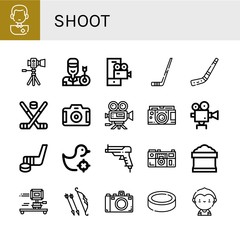 shoot icon set
