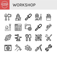 Set of workshop icons