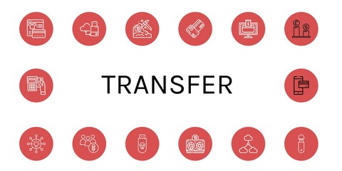 transfer icon set