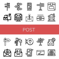 post simple icons set