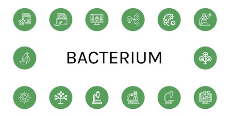 bacterium icon set