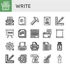 write simple icons set