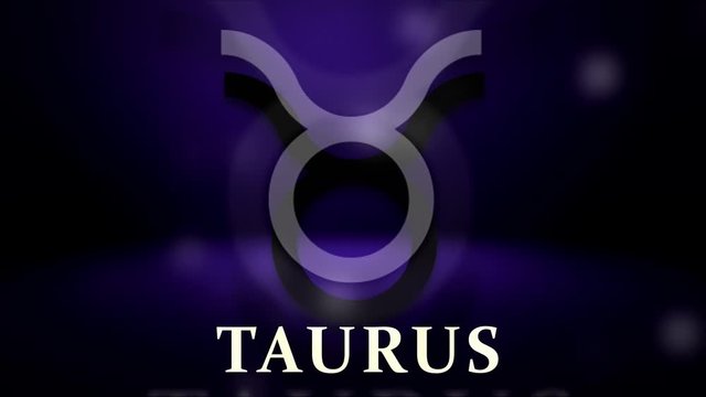 Illustration intro of the logo and astrological sign of Taurus