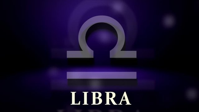 Illustration intro of the logo and astrological sign of Libra