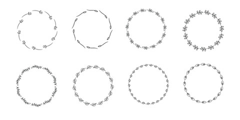 Vintage labels in the frame. Decorative frames labels in retro style. Set of vector images