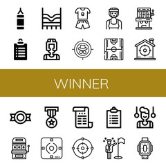 winner icon set