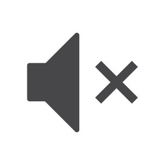 Mute vector icon, simple sign for web site and mobile app.