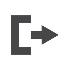 Logout vector icon, simple sign for web site and mobile app.