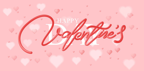 Happy Valentine's day text on special background