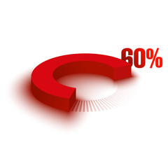 Colorful diagramme from segments. Vector illustration