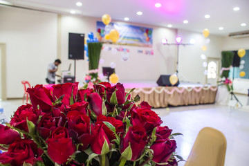 Red roses represent love and valentines day.