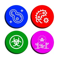 Set of biohazard icons