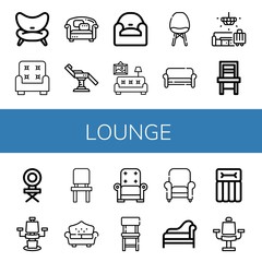 Set of lounge icons