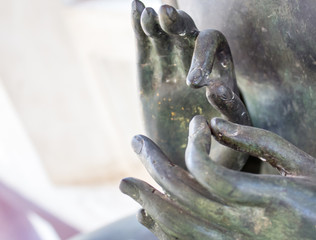 The hand of the holy buddha