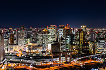 Fototapeta premium 大阪梅田の夜景