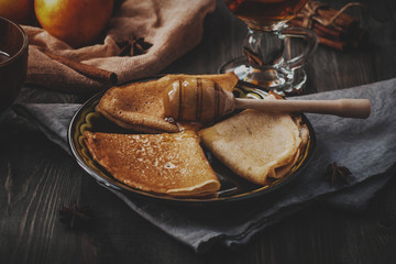 Pancakes with fillings. A treat for tea.