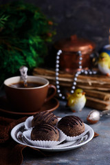 chocolate cakes potato..style rustic
