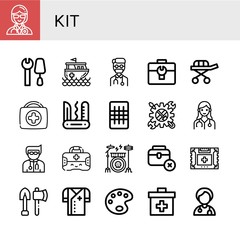kit simple icons set