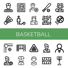 basketball icon set