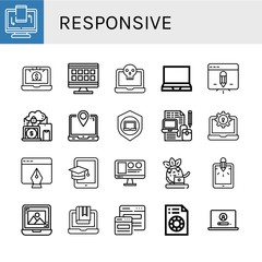 responsive simple icons set