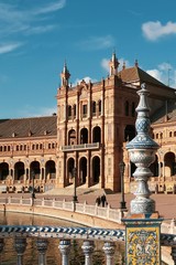 Fototapeta premium Ceramic bridge in the Plaza of Spain. Seville, Spain