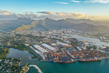 View of Port Louis. Mauritius island - obrazy, fototapety, plakaty