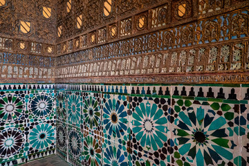Inside the mudejar Capilla San Bartolome chapel in Cordoba, Andalusia, Spain
