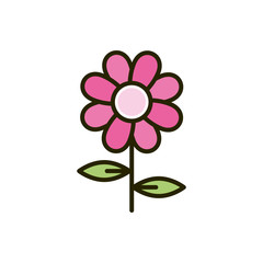 flower petal leaves foliage nature drawing