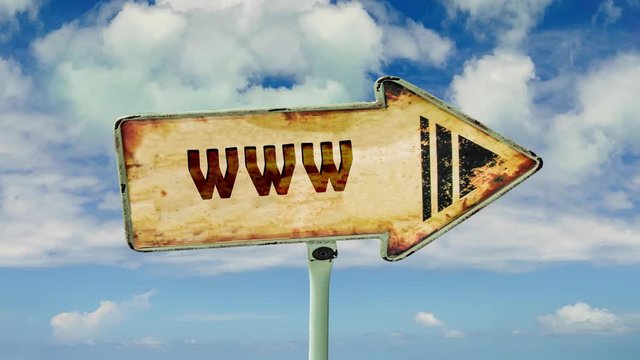 Street Sign the Way to WWW