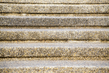 Concrete stairs gravel stacked see a pattern