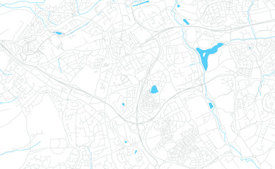 Redditch, England bright vector map
