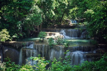 Huay Maekamin Waterfall, Kanchanaburi Province, Thailand