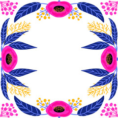 hand drawn floral vector background