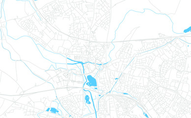 Fototapeta na wymiar Tamworth, England bright vector map